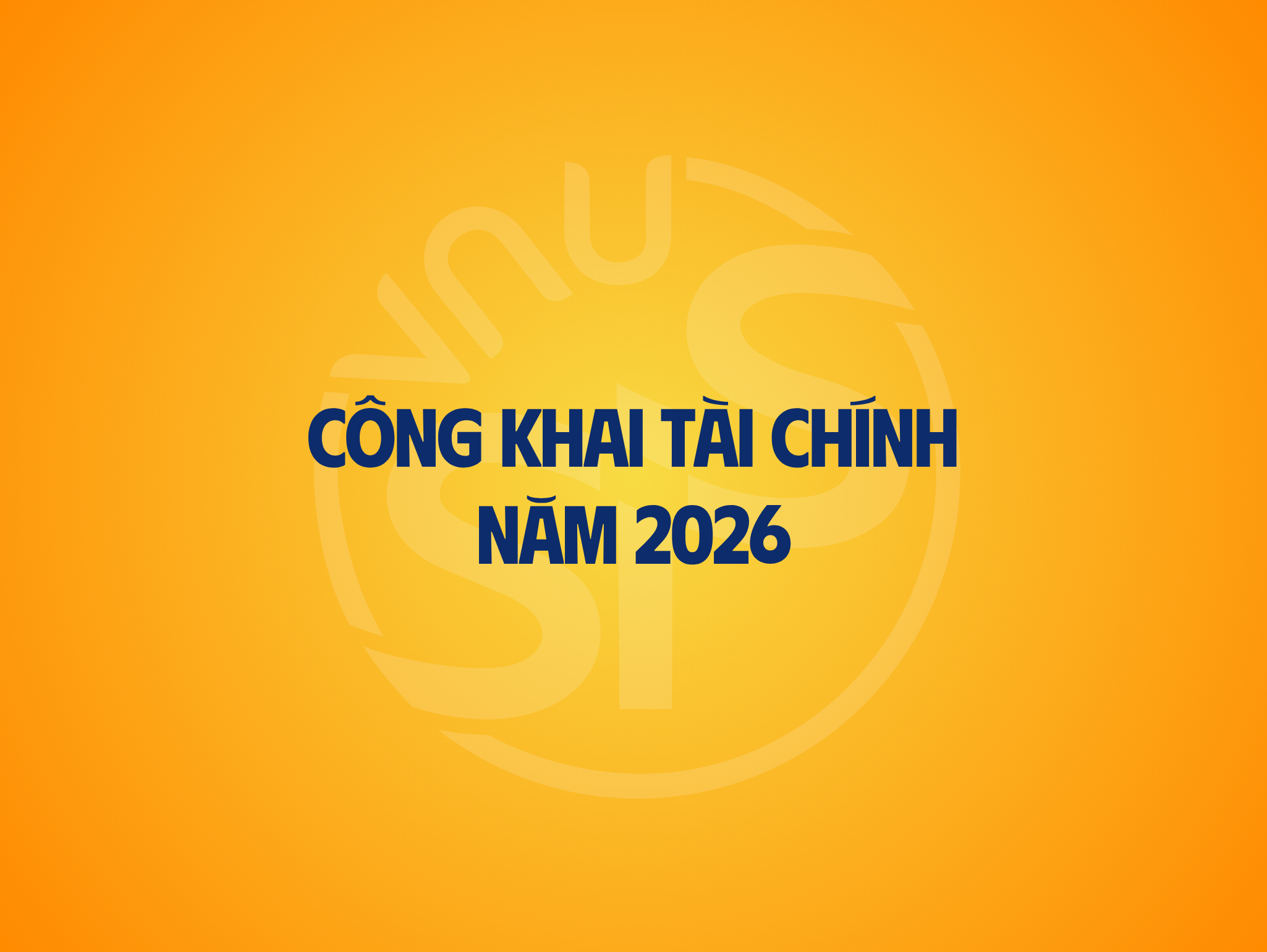 Công khai tài chính năm 2026
