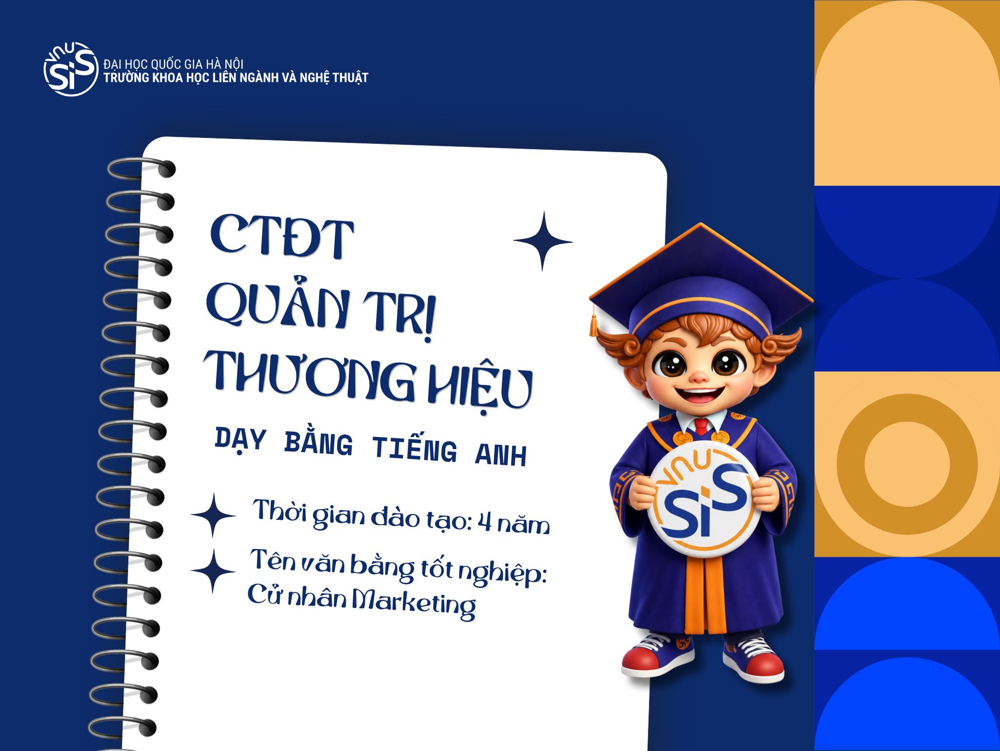 Thông báo tuyển sinh đại học chương trình đào tạo Quản trị thương hiệu (giảng dạy bằng tiếng Anh)