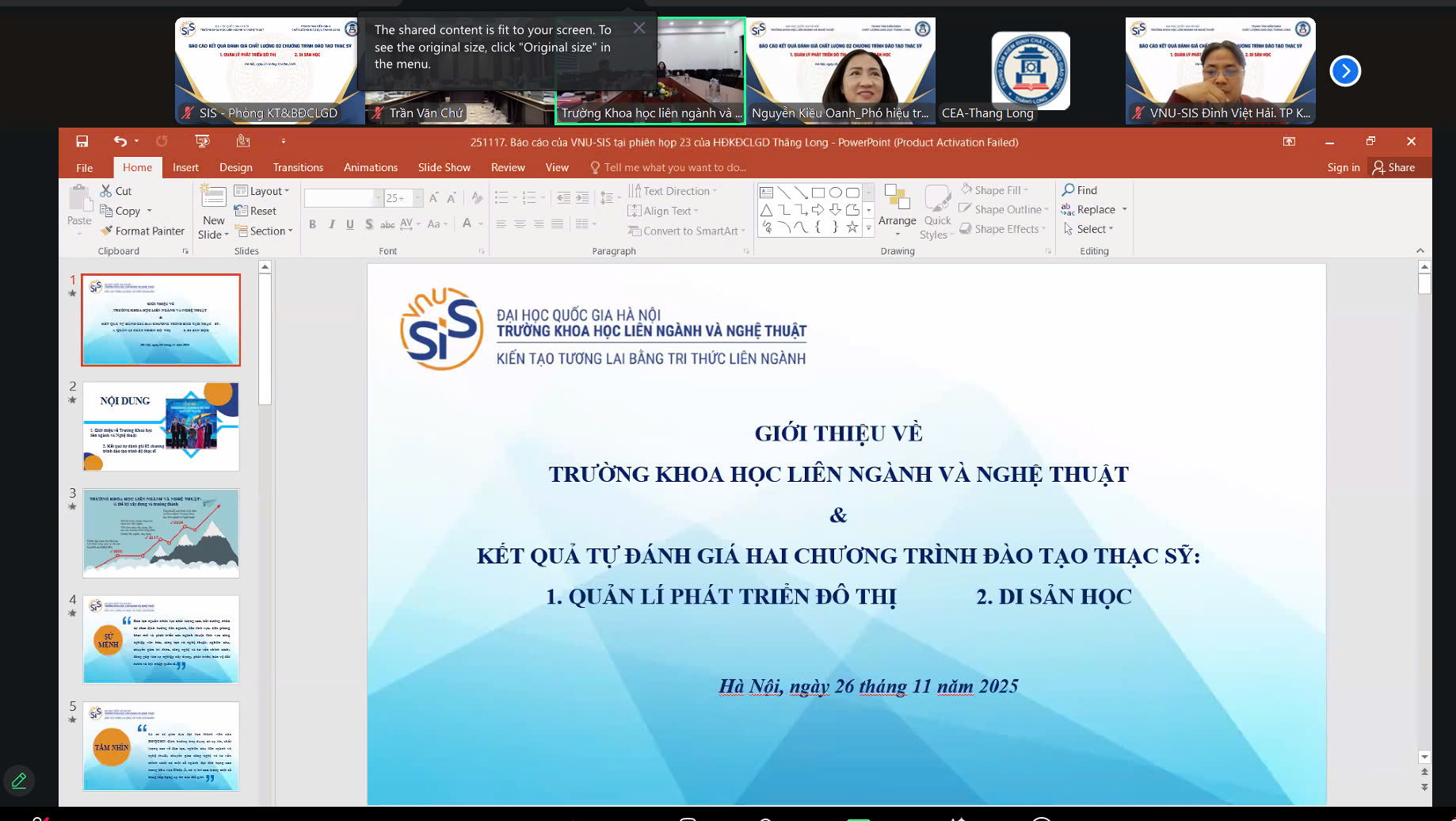 Hai Chương trình đào tạo thạc sĩ của Trường Khoa học liên ngành và Nghệ thuật đạt yêu cầu kiểm định chất lượng giáo dục