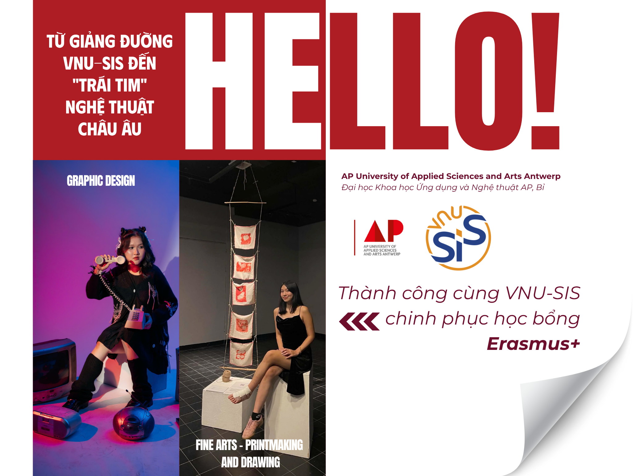 Sinh viên Nghệ thuật VNU-SIS vươn tầm quốc tế với học bổng trao đổi Erasmus+ tại Vương quốc Bỉ