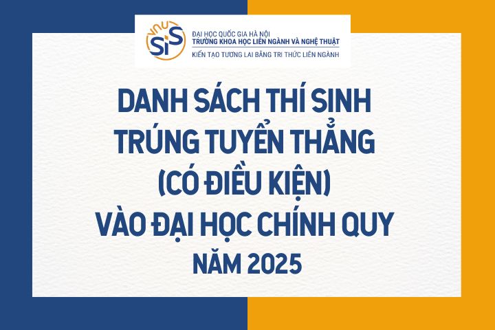 Danh sách thí sinh trúng tuyển thẳng (có điều kiện) vào đại học chính quy năm 2025